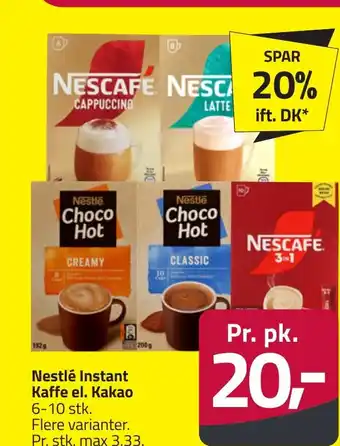 Fleggaard Nestlé Instant Kaffe el. Kakao erbjuda