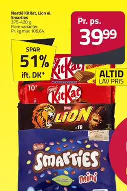 Fleggaard Nestlé KitKat, Lion el. Smarties erbjuda