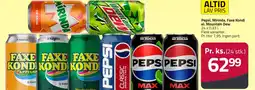 Fleggaard Pepsi, Mirinda, Faxe Kondi el. Mountain Dew erbjuda