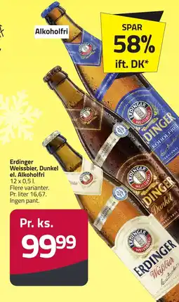 Fleggaard Erdinger Weissbier, Dunkel el. Alkoholfri erbjuda