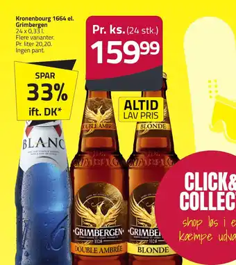 Fleggaard Kronenbourg 1664 el. Grimbergen erbjuda