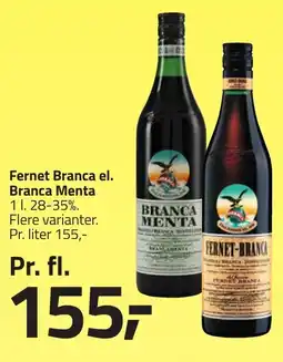 Fleggaard Fernet Branca el. Branca Menta erbjuda