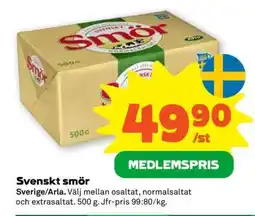 Stora Coop SVENSKT SMÖR erbjuda