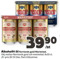 Coop Alkoholfri öl Norrlands guld/Mariestad erbjuda