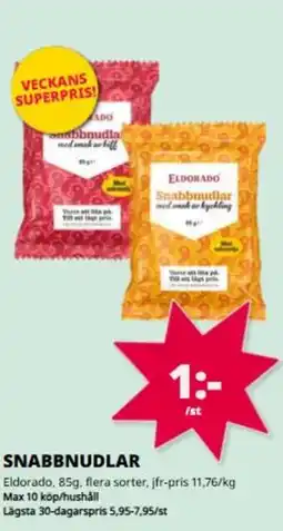 Tempo ELDORADO Snabbnudlar erbjuda