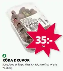Tempo Röda druvor erbjuda