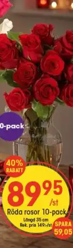 EKO Röda rosor 10-pack erbjuda