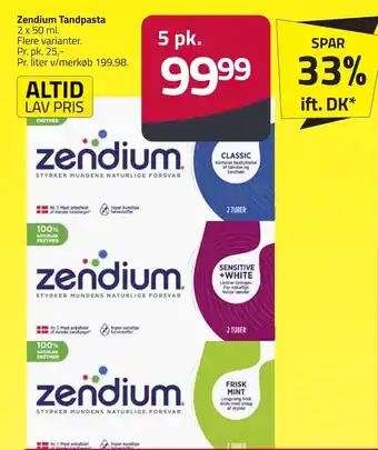 Fleggaard Zendium tandpasta erbjuda