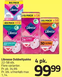 Fleggaard Libresse Dobbeltpakke 4 pk. erbjuda