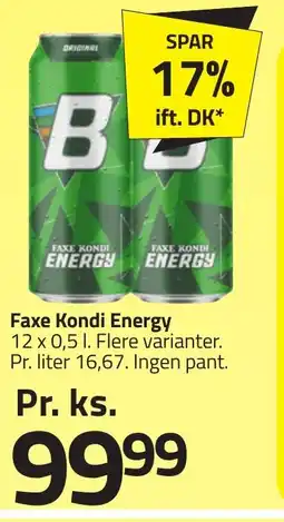 Fleggaard Faxe Kondi Energy erbjuda