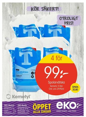 EKO Kemetyl Spolarvätska erbjuda
