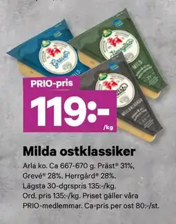 City Gross Milda ostklassiker, Pris i appen erbjuda