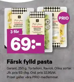 City Gross Färsk fylld pasta, Pris i appen erbjuda