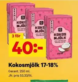 City Gross Kokosmjölk 17-18% erbjuda