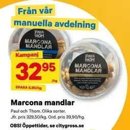 City Gross Marcona mandlar erbjuda