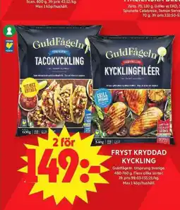 ICA Maxi Fryst kryddad kyckling erbjuda