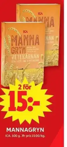 ICA Maxi Mannagryn erbjuda