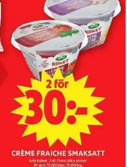 ICA Maxi Crème fraiche smaksatt erbjuda