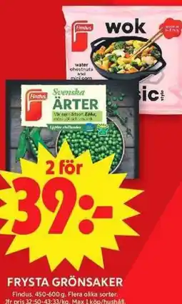 ICA Maxi Frysta grönsaker erbjuda