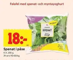 ICA Kvantum Spenat i påse erbjuda