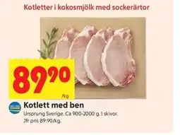 ICA Kvantum Kotlett med ben erbjuda