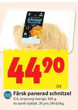 ICA Kvantum Färsk panerad schnitzel erbjuda