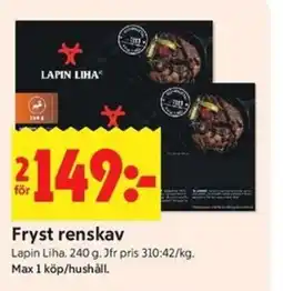ICA Kvantum Fryst renskav erbjuda