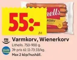 ICA Kvantum Varmkorv, Wienerkorv erbjuda