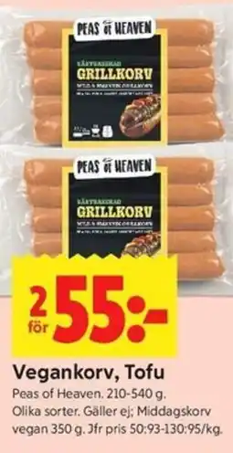 ICA Kvantum Vegankorv, Tofu erbjuda