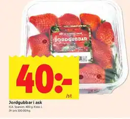 ICA Kvantum Jordgubbar i ask erbjuda