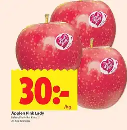 ICA Kvantum Äpplen Pink Lady erbjuda
