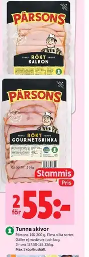 ICA Kvantum Tunna skivor erbjuda