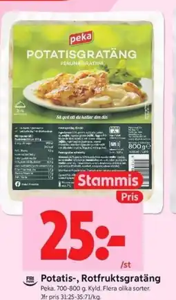 ICA Kvantum Potatis-, Rotfruktsgratäng erbjuda