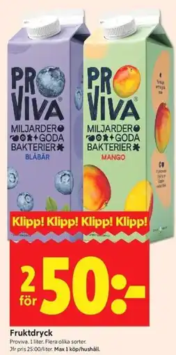 ICA Kvantum Fruktdryck erbjuda