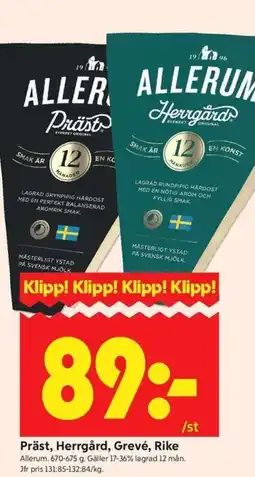 ICA Kvantum Präst, Herrgård, Grevé, Rike erbjuda