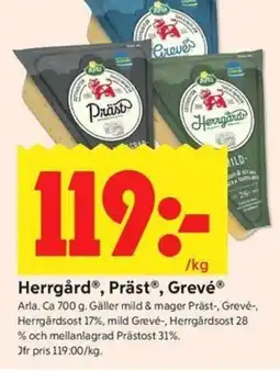 ICA Kvantum Herrgård, Präst, Grevé erbjuda