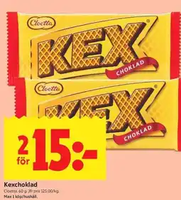 ICA Kvantum Kexchoklad erbjuda