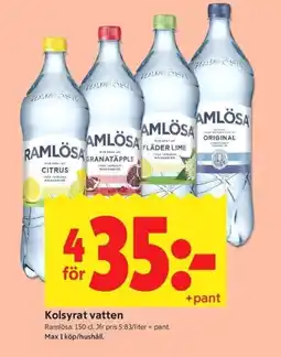 ICA Kvantum Kolsyrat vatten erbjuda