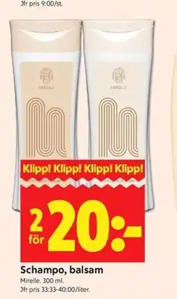 ICA Kvantum Schampo, balsam erbjuda