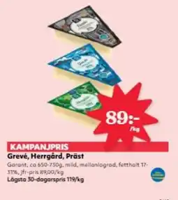 Hemköp Grevé, Herrgård, Präst erbjuda