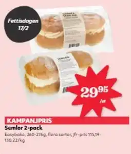 Hemköp Semlor 2-pack erbjuda