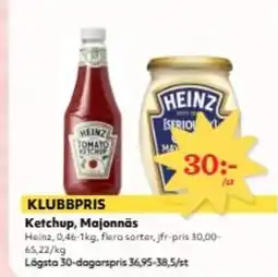 Hemköp Ketchup, Majonnäs erbjuda