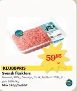 Hemköp Svensk fläskfärs erbjuda