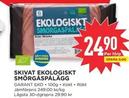 Willys GARANT Skivat ekologiskt smörgåspålägg erbjuda