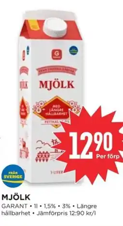 Willys GARANT Mjölk erbjuda