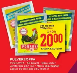 Willys PODRAVKA Pulversoppa erbjuda