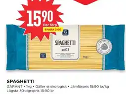 Willys GARANT Spaghetti erbjuda