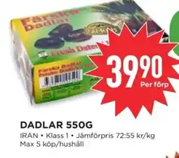 Willys IRAN Dadlar erbjuda