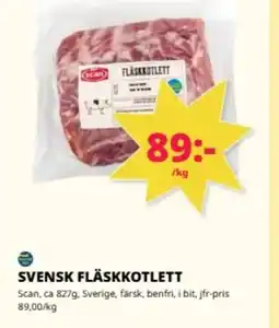 Tempo Scan Svensk fläskkotlett erbjuda