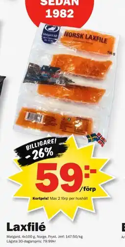 Pekås Laxfilé, Medlemspris erbjuda